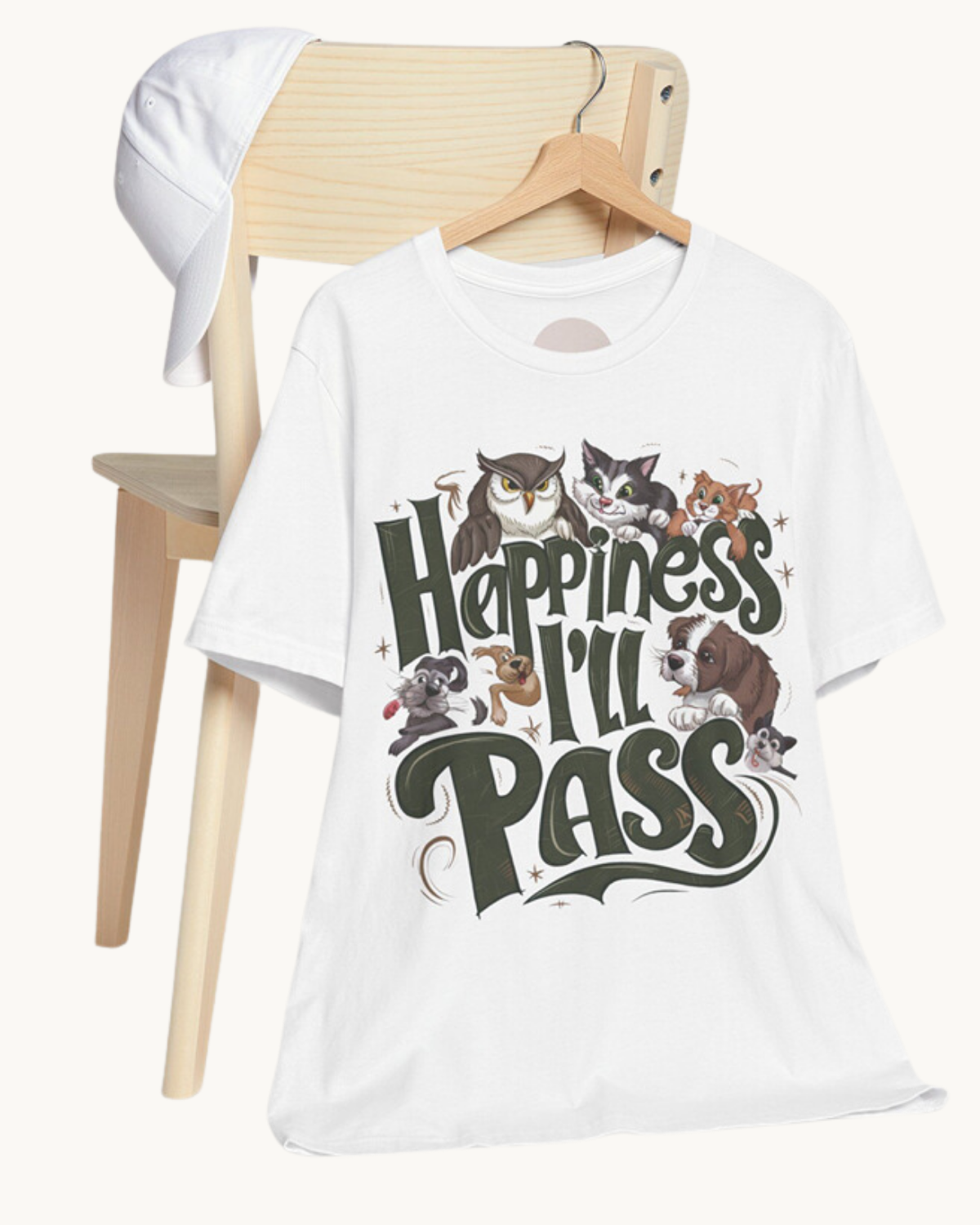 Happiness? I’ll Pass – Unisex Tee | Mental Health Statement Shirt