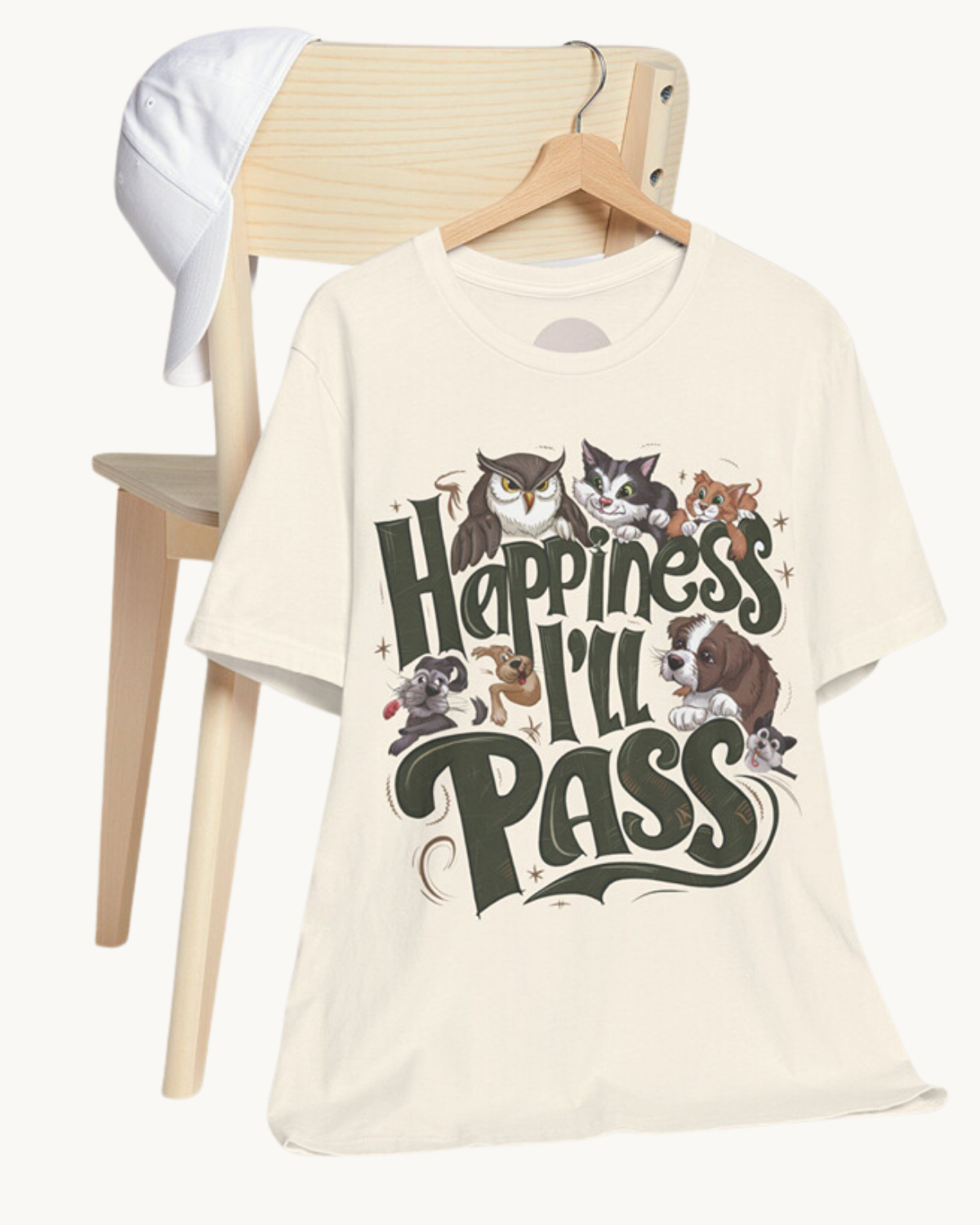 Happiness? I’ll Pass – Unisex Tee | Mental Health Statement Shirt