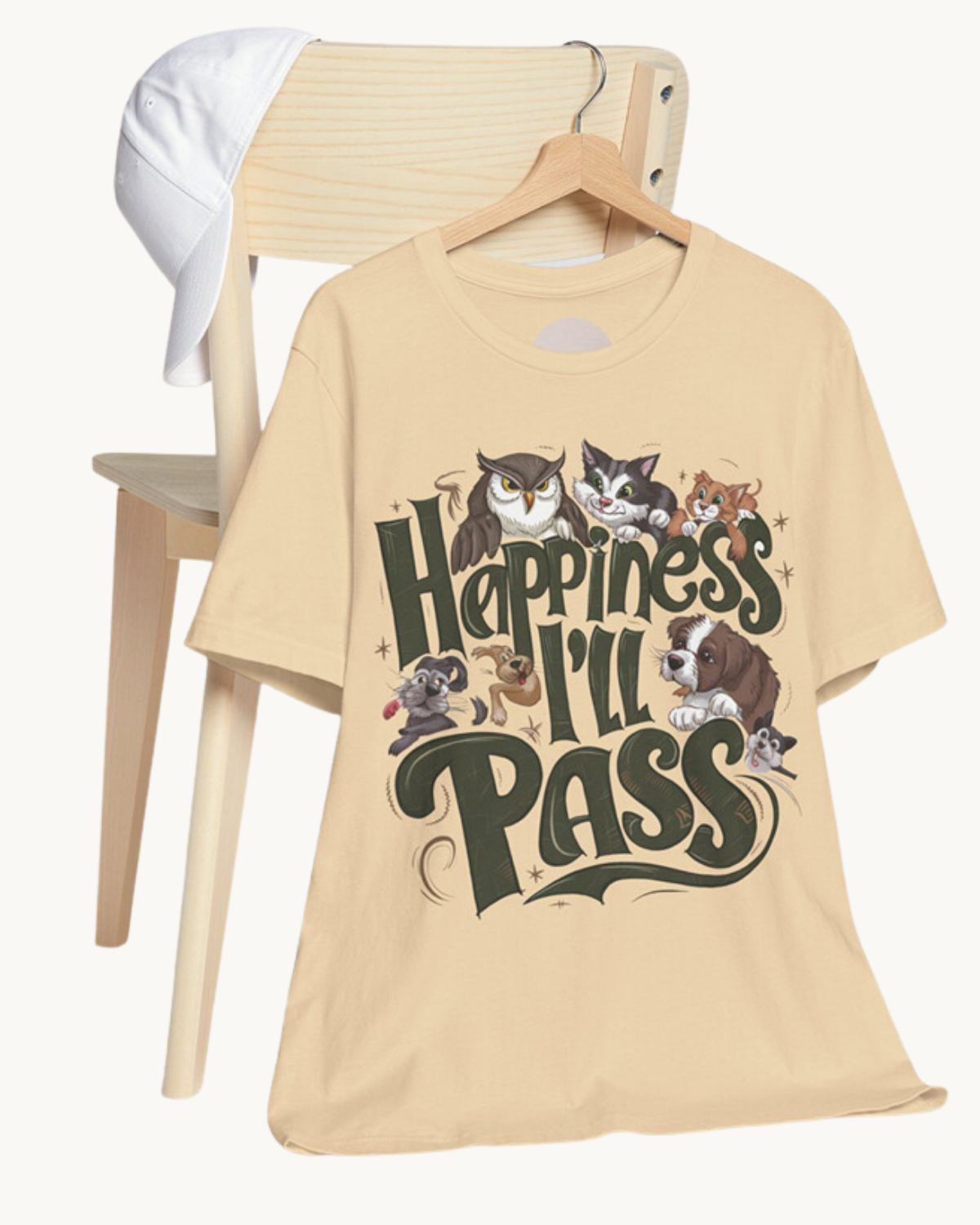 Happiness? I’ll Pass – Unisex Tee | Mental Health Statement Shirt