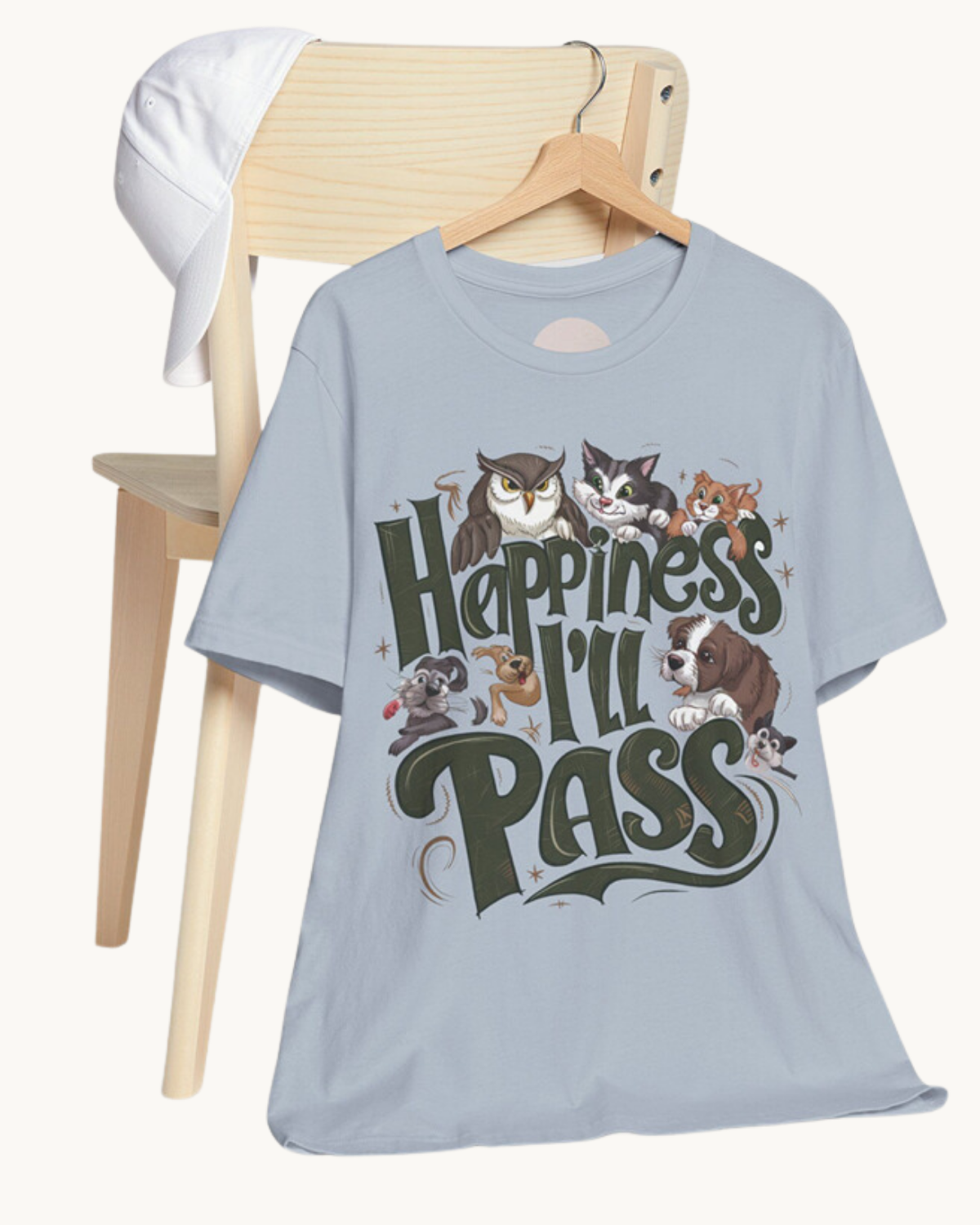 Happiness? I’ll Pass – Unisex Tee | Mental Health Statement Shirt