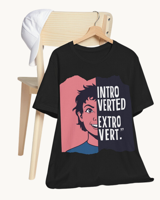 Introverted Extrovert T-Shirt – Embrace Your Unique Social Balance with Hellofeels