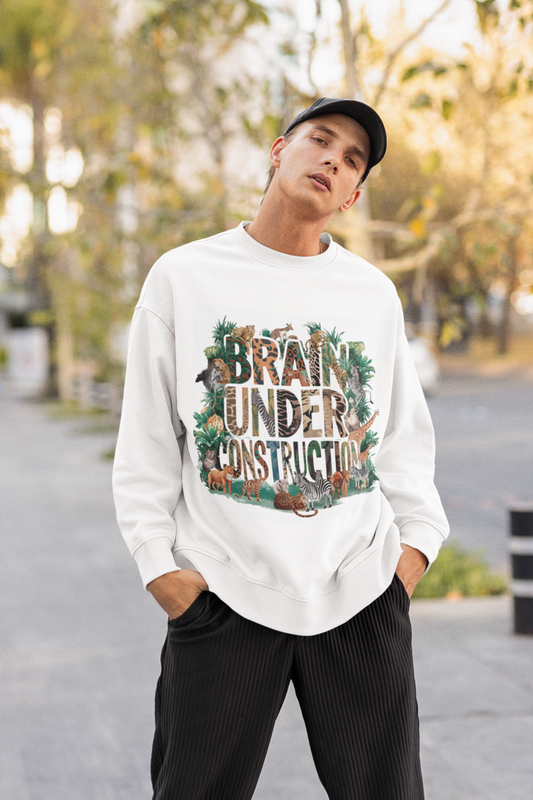 Brain Under Construction - Unisex Sweatshirt | Relaxed Fit