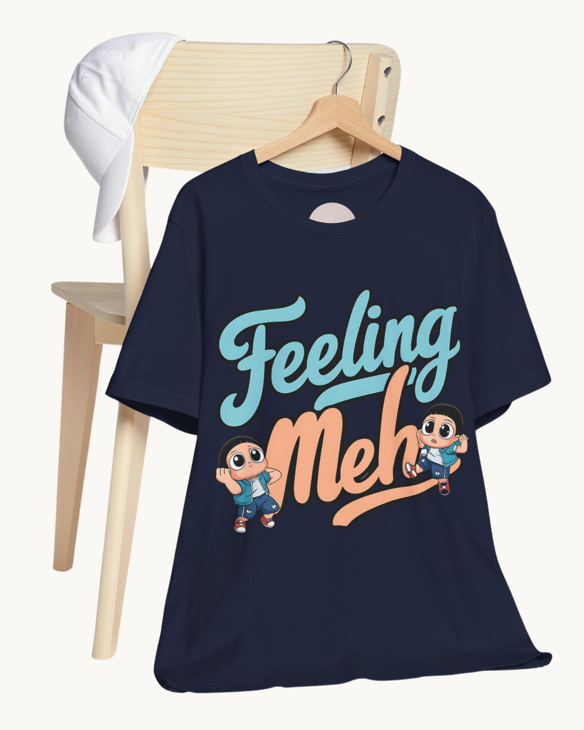 Feeling Meh Unisex Tee – Mental Health Awareness with a Touch of Sarcasm