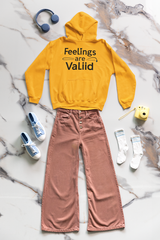 Feelings Are Valid Unisex Hoodie Cozy and Comfy