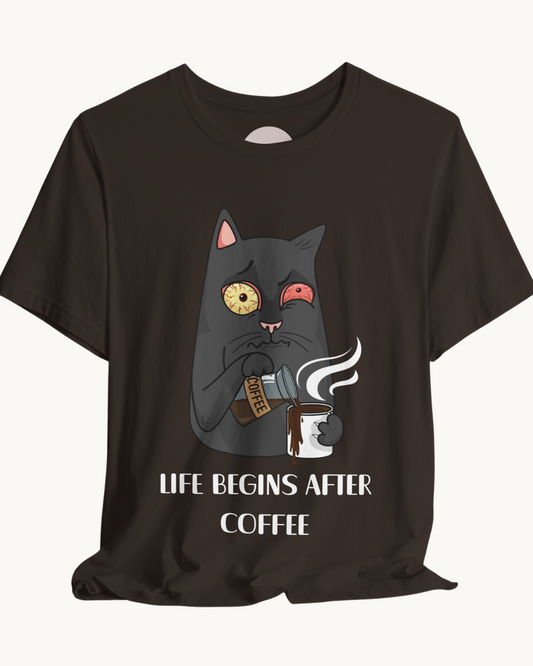 Life Begins After Coffee Unisex Tee