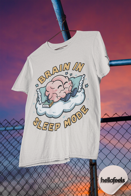 Brain in Sleep Mode Unisex T-Shirt | Luxuriously Casual Comfort for Mental Health Expression